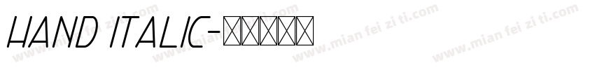 hand italic字体转换